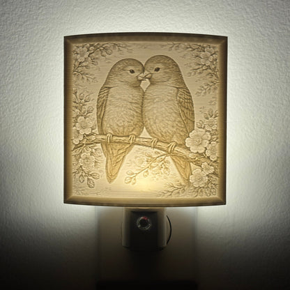 Lovebirds in Bloom Nightlight
