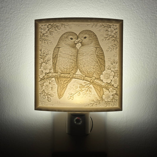 Lovebirds in Bloom Nightlight