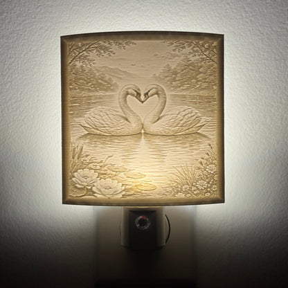 Swans on Lovers Lake Nightlight